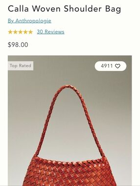 Anthropologie Calla Woven Shoulder Bag in Tan